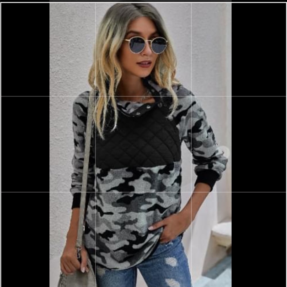 Camo fleece sweater.
